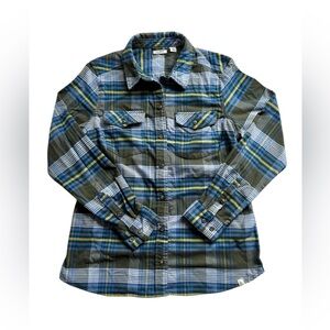 L.L. Bean Women’s Performance brushed plaid flannel shirt size medium